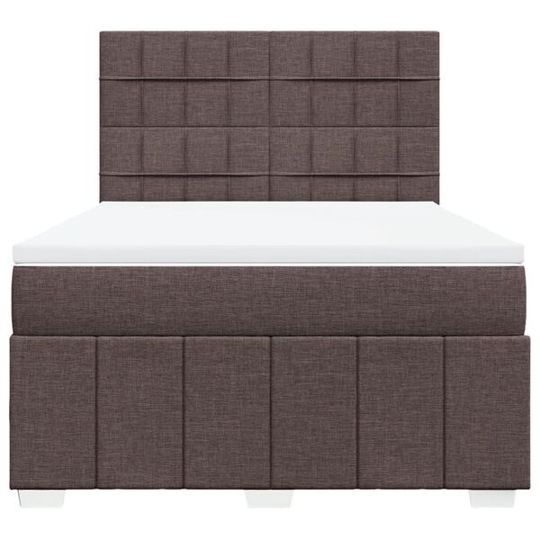 vidaXL Boxspring posteľ s matracom tmavohned&aacute; 160x200 cm l&aacute;tka