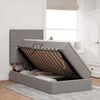 vidaXL Postel s &uacute;ložn&yacute;m prostorem a LED svetlom Sivohned&aacute; 90 x 200 cm