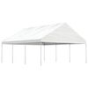 vidaXL Alt&aacute;nok so strechou, biely 6,69x5,88x3,75 m, polyetyl&eacute;n