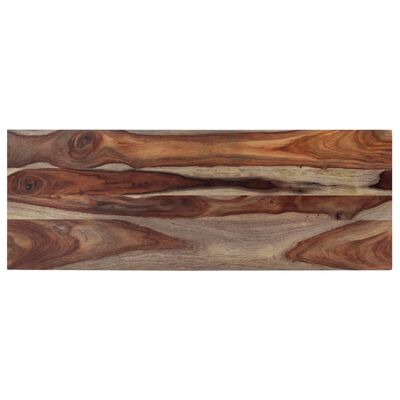 vidaXL Lavička 110 cm sivá masívne sheeshamové drevo