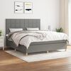 vidaXL Boxspring posteľ s matracom tmavosiv&aacute; 160x200 cm l&aacute;tka