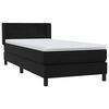 vidaXL Posteľn&yacute; r&aacute;m boxspring s matracom čierny 90x220 cm zamat