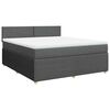 vidaXL Boxspring posteľ s matracom tmavosiv&aacute; 180x200 cm l&aacute;tka