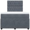 vidaXL Boxspring posteľ s matracom, tmavosiv&aacute; 120x190 cm, zamat
