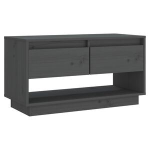 vidaXL TV skrinka siv&aacute; 74x34x40 cm mas&iacute;vna borovica