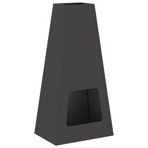 vidaXL Ohniv&aacute; misa Čierna 50 x 35 x 100 cm Poveternostne odoln&aacute; oceľ