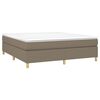 vidaXL Posteľn&yacute; r&aacute;m boxspring s matracom sivohned 180x200 cm l&aacute;tka