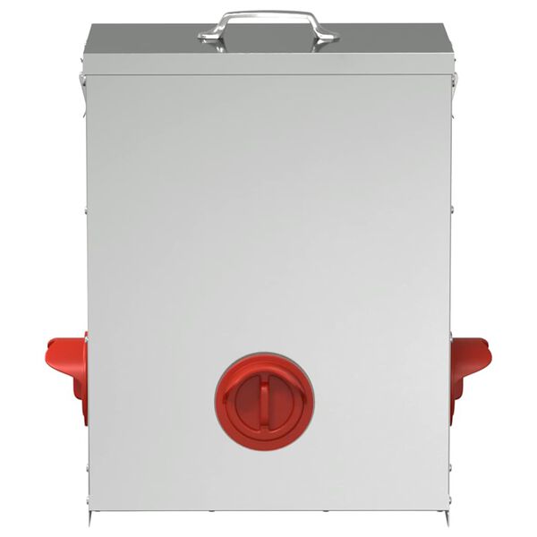 vidaXL Kŕmidlo pre kurčat&aacute; Strieborn&aacute; 32,5 x 20,5 x 43 cm