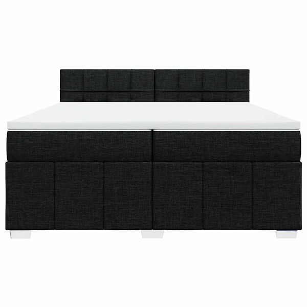 vidaXL Boxspring posteľ s matracom čierna 200x200 cm l&aacute;tka
