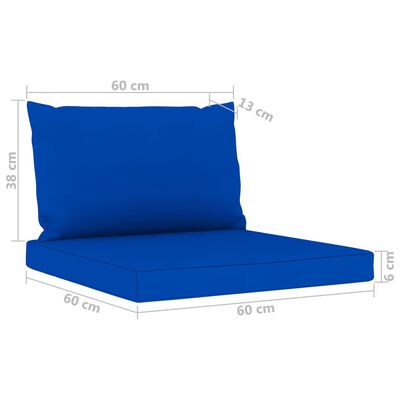 vidaXL 10-dielna záhradná sedacia súprava, modré podložky
