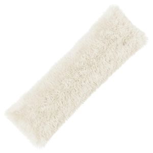vidaXL Poťah na podložku HEERLEN Biela 40 x 145 cm PV fleece