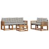vidaXL Z&aacute;hradn&aacute; s&uacute;prava gaučov s vank&uacute;&scaron;om 6 pcs Pr&iacute;rodn&aacute; a svetlosiv&aacute;