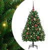 vidaXL Umel&yacute; vianočn&yacute; stromček 120 cm 150 LED Tepl&aacute; biela PVC a oceľ