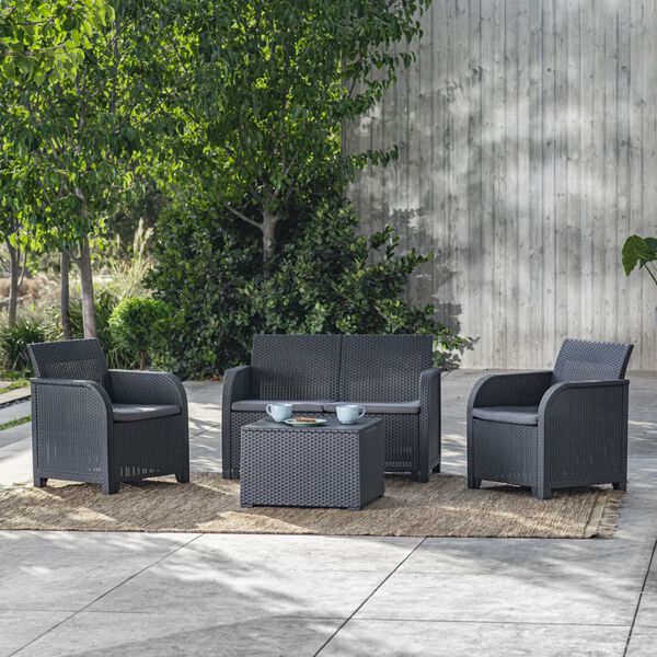 Keter Z&aacute;hradn&aacute; 2-miestna pohovka Rosalie grafitov&aacute;