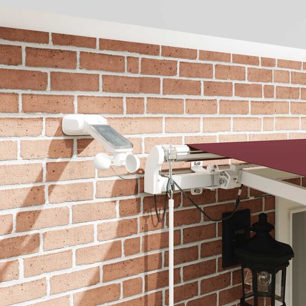 vidaXL Automaticky zaťahovacia mark&iacute;za s LED burgundsk&aacute; 500x300 cm