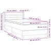 vidaXL Posteľn&yacute; r&aacute;m boxspring s matracom čierny 90x220 cm zamat