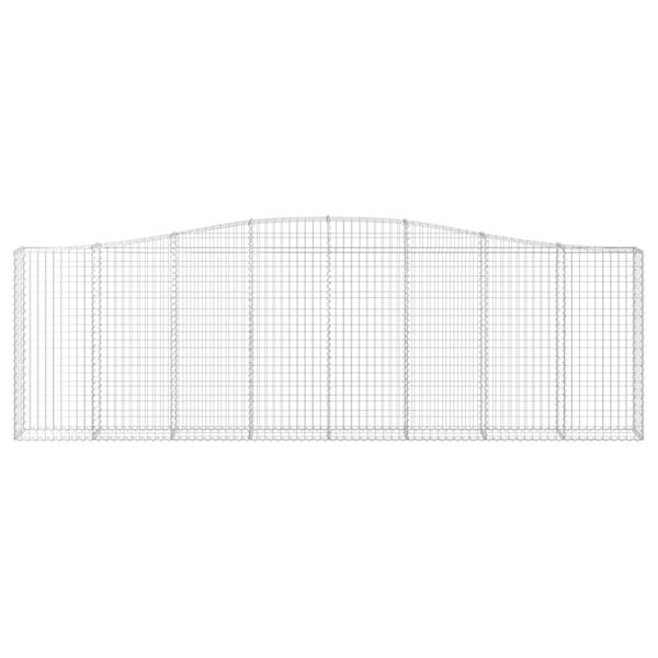 vidaXL Obl&uacute;kov&eacute; gabionov&eacute; ko&scaron;e 9 ks 400x30x120/140 cm pozink. železo