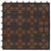 vidaXL Dlažba na terasu 11 pcs T&iacute;k 30 x 30 cm drevoplast