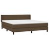 vidaXL Boxspring posteľ s matracom tmavohned&aacute; 180x200 cm l&aacute;tka