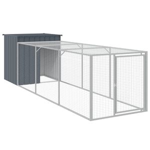 vidaXL Klietka pre kurčat&aacute; v&yacute;beh antracitov&aacute; 110x405x110 cm poz. oceľ