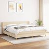 vidaXL Boxspring posteľ s matracom kr&eacute;mov&aacute; 200x200 cm l&aacute;tka
