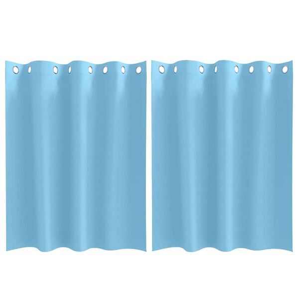 vidaXL Z&aacute;clony na zatemnenie s kr&uacute;žkami 2 pcs Svetlomodr&aacute; 140 x 140 cm