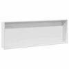 vidaXL Sprchov&yacute; v&yacute;klenok Biela 90 x 30 x 9,5 cm Nehrdzavej&uacute;ca oceľ