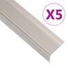 vidaXL Schodov&eacute; li&scaron;ty v tvare L 5 ks hlin&iacute;k 100 cm champagne