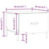 vidaXL Konferenčný stolík čierny 50x50x40 cm spracované drevo