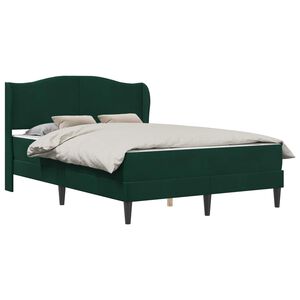 vidaXL R&aacute;m postele s čelnou doskou 2 ks Tmavozelen&aacute; 120 x 190 cm Zamat
