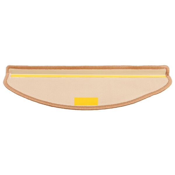 vidaXL Samolepiace n&aacute;&scaron;ľapy na schody 15 ks, b&eacute;žov&eacute; 65x21x4 cm