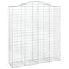 vidaXL Obl&uacute;kov&yacute; gabionov&yacute; k&ocirc;&scaron; 200x50x220/240 cm pozinkovan&eacute; železo