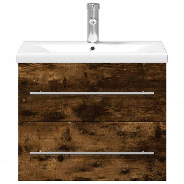 vidaXL K&uacute;peľňov&aacute; um&yacute;vadlov&aacute; skrinka so zabudov. um&yacute;vadlom dymov&yacute; dub