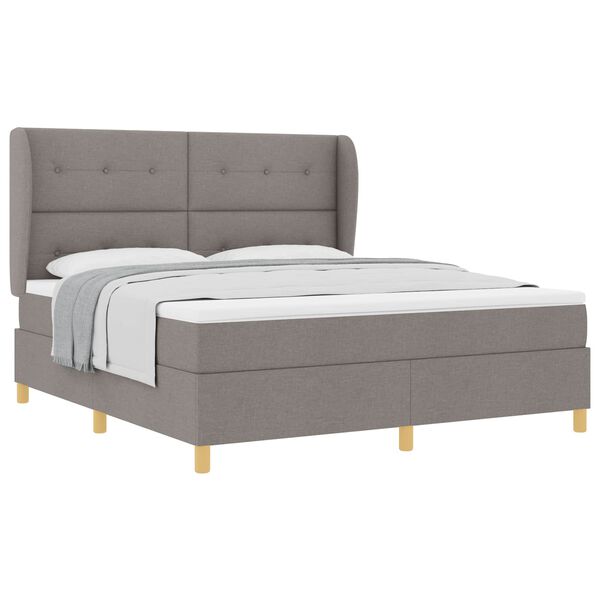 vidaXL Boxspring posteľ s matracom tmavo&scaron;ed&aacute; 90x190 cm Sivohned&aacute; l&aacute;tka