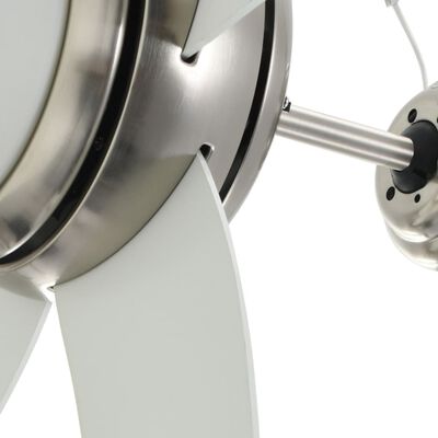 vidaXL Ozdobný stropný ventilátor s osvetlením 128 cm biely
