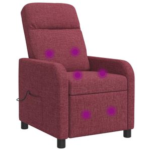 vidaXL Mas&aacute;žne relaxačn&eacute; kreslo V&iacute;no červen&eacute; L&aacute;tka
