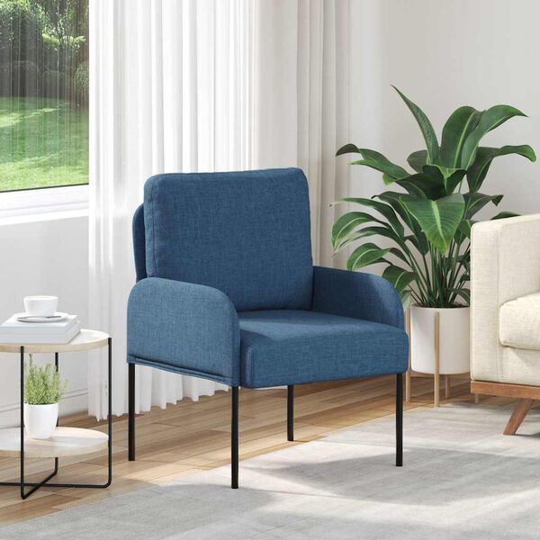 vidaXL Pohovky s vank&uacute;&scaron;om 55cm Modr&aacute; Preglejka