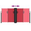 vidaXL Zaťahovacia bočn&aacute; mark&iacute;za červen&aacute; 120x1200 cm