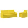vidaXL Sada pohoviek 2 pcs Svetložlt&aacute; L&aacute;tka