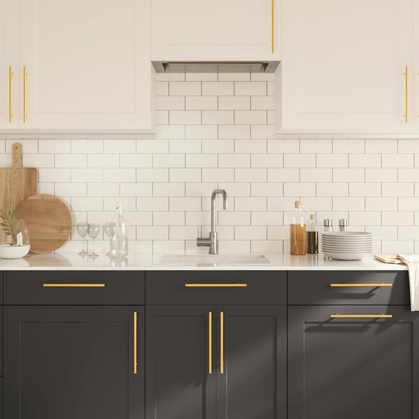 vidaXL Rukov&auml;te na skrinku 5 ks zlat&eacute; 192 mm nehrdzavej&uacute;ca oceľ