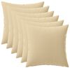 vidaXL Poťah na podložku 6 pcs HEERLEN B&eacute;žov&aacute; 30 x 30 cm Polyester