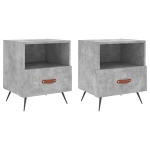 vidaXL Nočn&eacute; stol&iacute;ky 2 ks bet&oacute;novo siv&eacute; 40x35x47,5 cm kompozitn&eacute; drevo
