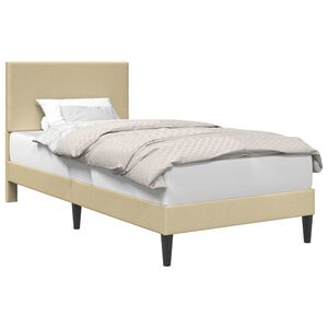vidaXL R&aacute;m postele Svetlozelen&aacute; &scaron;ed&aacute; 90 x 200 cm Kord&uacute;rov&aacute; tkanina