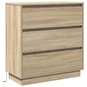 vidaXL Nočn&yacute; stol&iacute;k Sonoma dub 71 x 34,5 x 75 cm Kompozitn&eacute; drevo