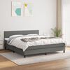 vidaXL Boxspring posteľ s matracom tmavosiv&aacute; 180x200 cm l&aacute;tka