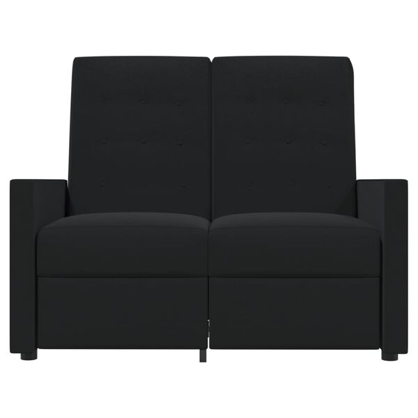 vidaXL 2-miestne skl&aacute;pacie kreslo čierne l&aacute;tkov&eacute;