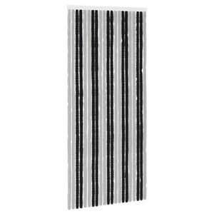 vidaXL Z&aacute;ves proti hmyzu z chenille &Scaron;ed&aacute; a čierna 90 x 200 cm 100% PP