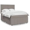 vidaXL Boxspring posteľ s matracom sivohned&yacute; 140x190 cm l&aacute;tka