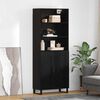 vidaXL Highboard Čierny dub 69,5 x 34 x 180 cm Kompozitn&eacute; drevo