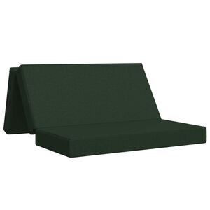 vidaXL Skladacia pohovka na span&iacute; 160 x 67 x 45 cm Tmavozelen&aacute;